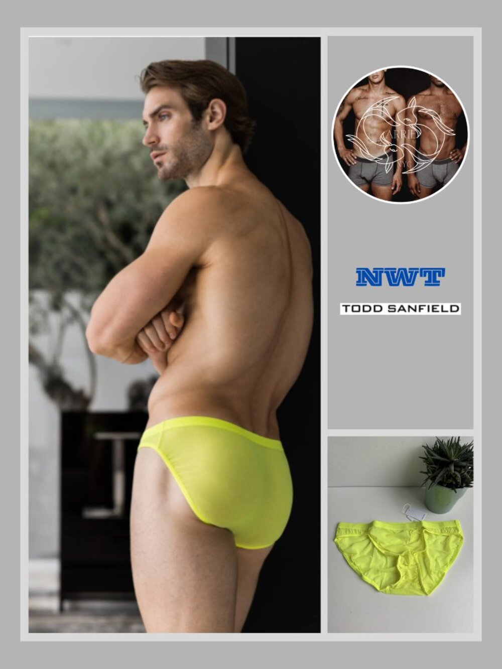 Todd Sanfield - Minimal Mesh Bikini Brief - Cyber Yellow (L)